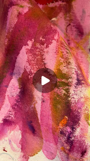 Pink textured painting closeup